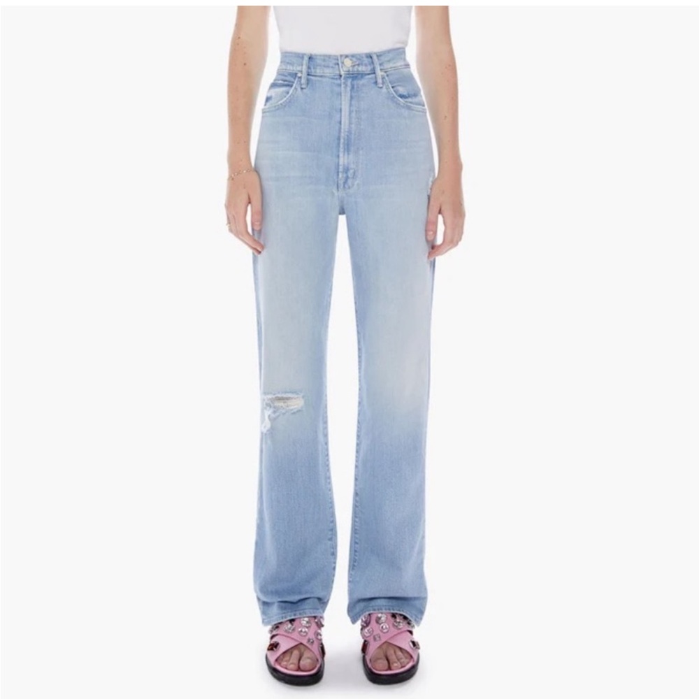 MOTHER Denim High Waisted Tunnel Vision Sneak Jeans In Sippin’ Sweet Tea - 27